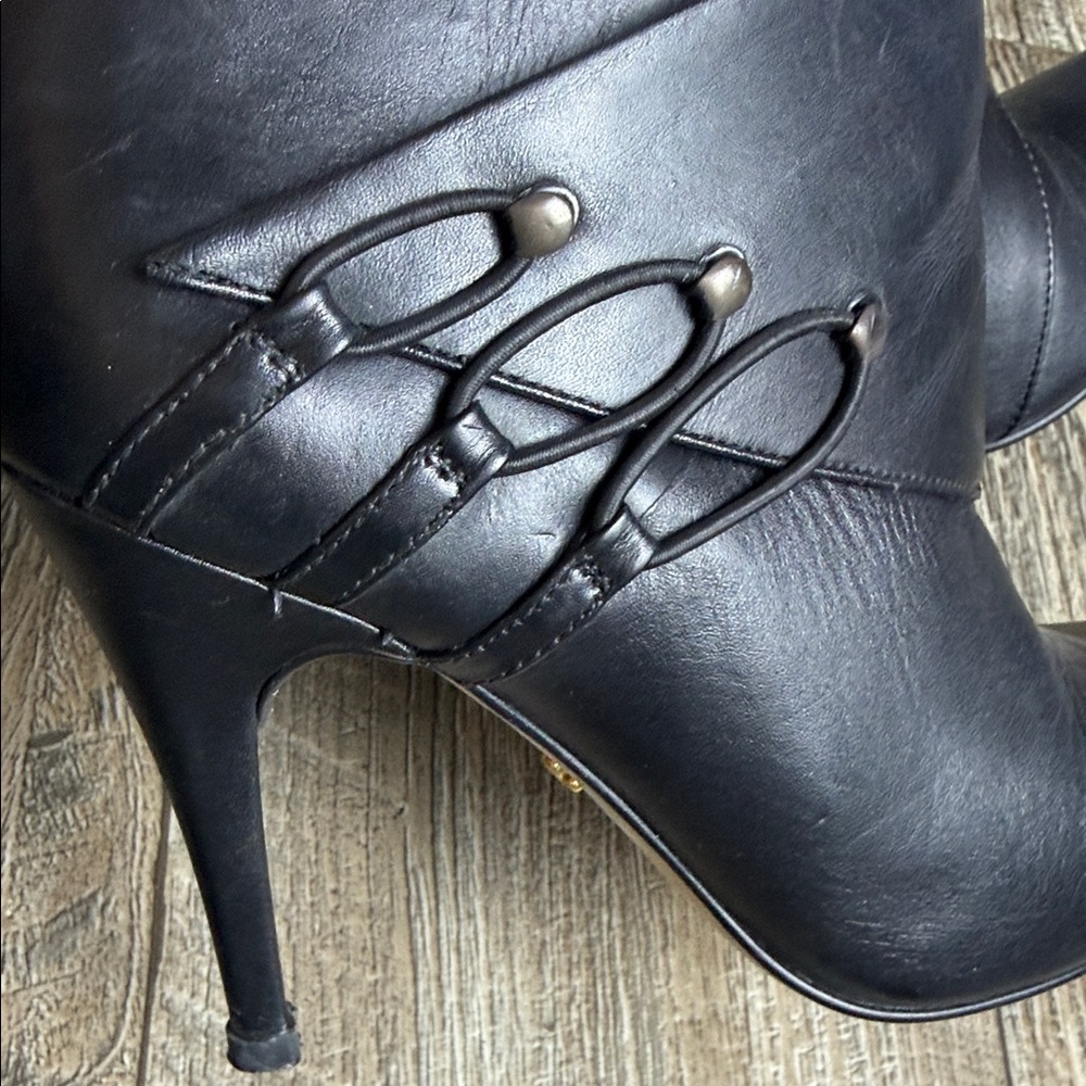 Andrea Black Ankle Boots, Size 25 1/2 USA 8 1/2 - Picture 7 of 12